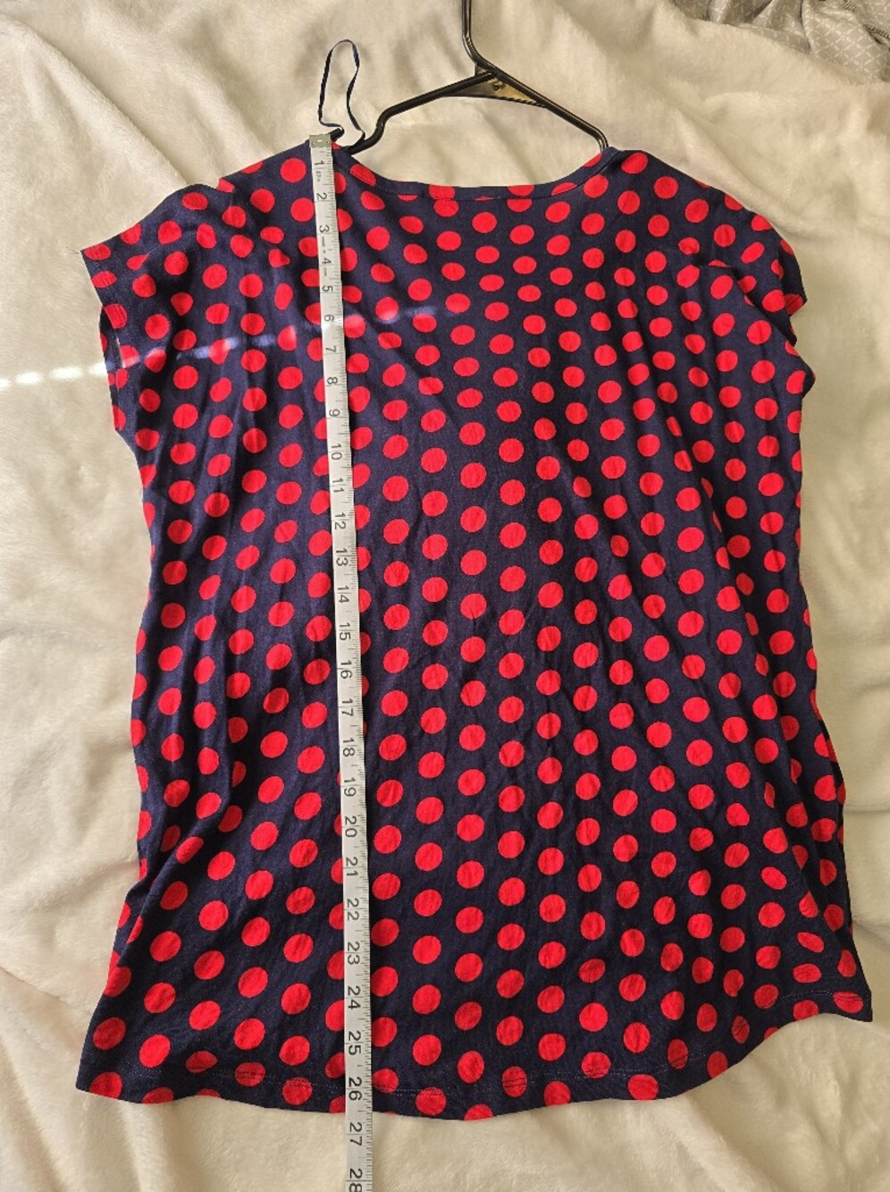 Michael Kors Polka Dot Large Knit Top - Red & Navy - Picture 3 of 6